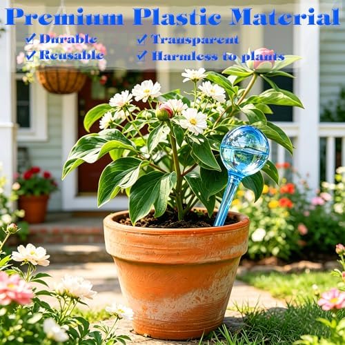 Small Plant Watering Globes, 6pcs Plastic Plant Self Watering Devices