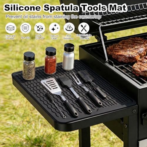 Silicone Grill Tool Mat for Blackstone Griddle Side Shelf Spatula Mat