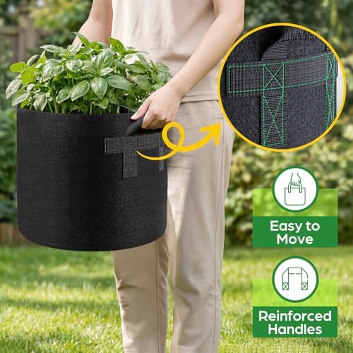 Songrey 10-Pack 20 Gallon Grow Bags