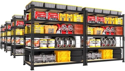 PrimeZone 3250 LBS Heavy Duty Garage Storage Shelves Adjustable Shelf, 8PCS