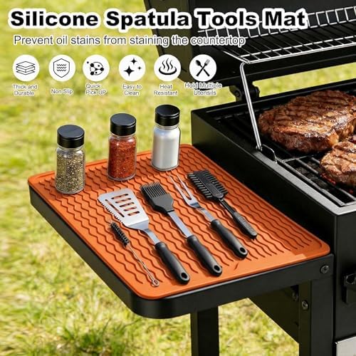 Silicone Grill Tool Mat for Blackstone Griddle Side Shelf Spatula Mat