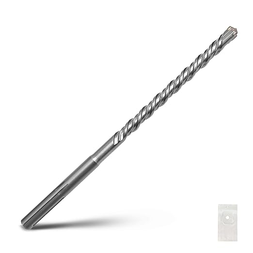 11/16 x 15 inch SDS Max Rotary Hammer Drill Bit, 18x380mm Carbide Tip Masonry Drill Bit,Concrete Drill Bit for Masonry, Brick, Stone, Concrete (Length :380mm / 15 inch, 18mm (11/16 in) Diameter)