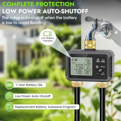120FT Drip Irrigation System with Smart Water Timer