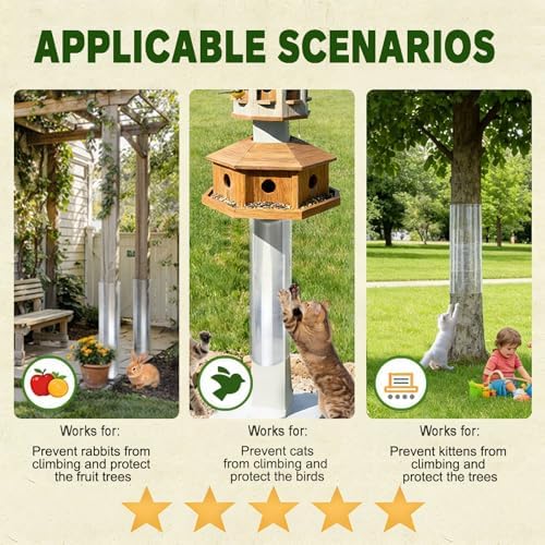 Extra Thick Tree Trunk Protector Guard-79 L x 15.9" W PET Plastic Wrap for Iguana & Cat Prevention, DIY Plant Greenhouse Including Waterproof Transparent Acrylic Double-Sided Adhesive