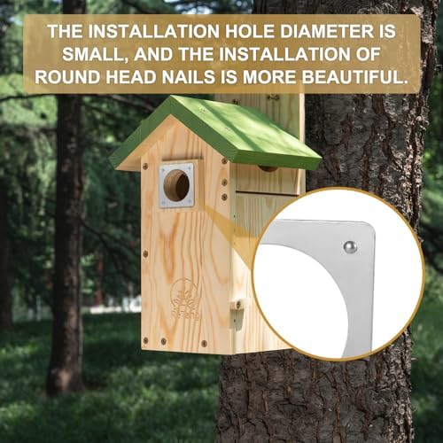 3 Pack Stainless Steel Birdhouse Hole Protector Predator Guard Plate