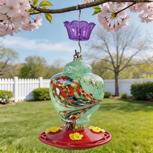 3oz Plastic Ant Moat for Hummingbird Feeder, 2-Pack Purple Insect Guards