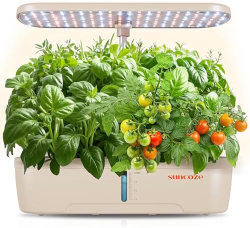 SUNCOZE Hydroponics Growing System, 12 Pods, 12.4 in Adjustable Height