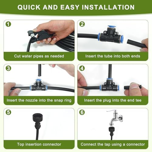 Drip Irrigation System, Automatic Watering System with Quick Connectors