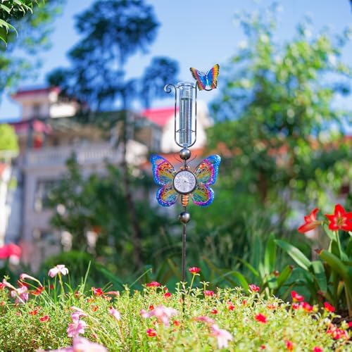 Rain Gauge Outdoor with 7 Inch Plastic Tube