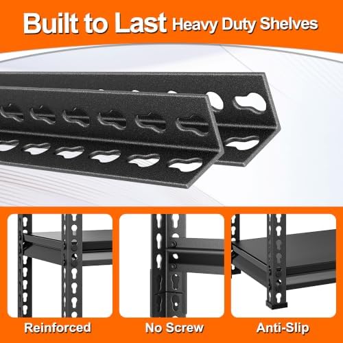 Metal Garage Shelving for Storage - 40" W x 16" D x 72" H