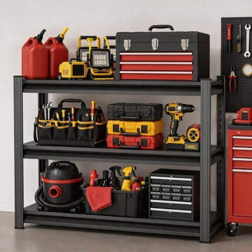 Garage Shelving, Heavy Duty Storage Shelves, Adjustable Boltless Units