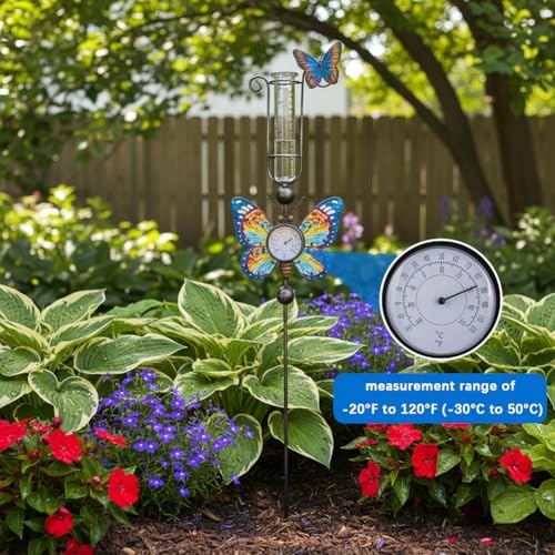 Rain Gauge Outdoor with 7 Inch Plastic Tube