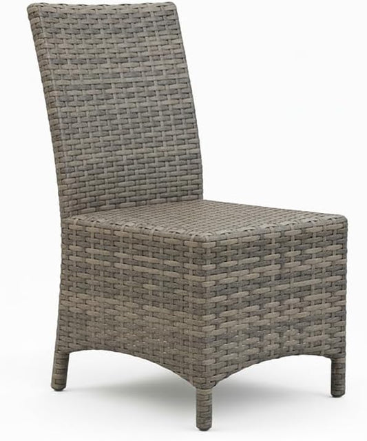 Covers & All Universal Armless Dining Chair, Willow Flat Wicker All-Weather Outdoor Furniture with Rust-Free Aluminum Frame for Patio Furniture and Dining Chairs (24" L x 24" W x 35.5" H)