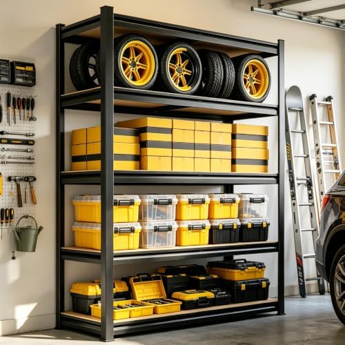 Garage Shelving, Heavy Duty Storage Shelves, Adjustable Boltless Units
