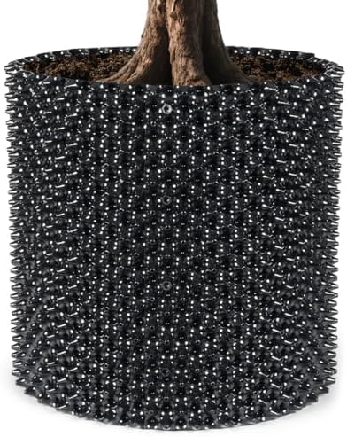 RooTrimmer Air Pruning Containers, 40 Gallon Air Pruning Planters, Sturdy Plastic Roots Control Planter Container for Tree Grow Outdoor, Garden Self-Planting Planters, Size 24"x24", Black, 2P