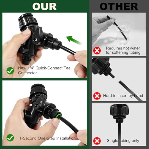 3/4" & 1/2" Faucet Adapter to 1/4" Drip Irrigation Tubing Connector