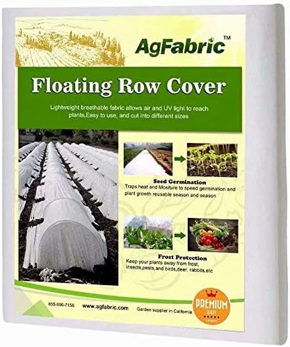 Agfabric Warm Worth Floating Row Cover & Plant Blanket, 1.2 oz 10x50ft for Frost Protection, Harsh Weather Resistance& Seed Germination