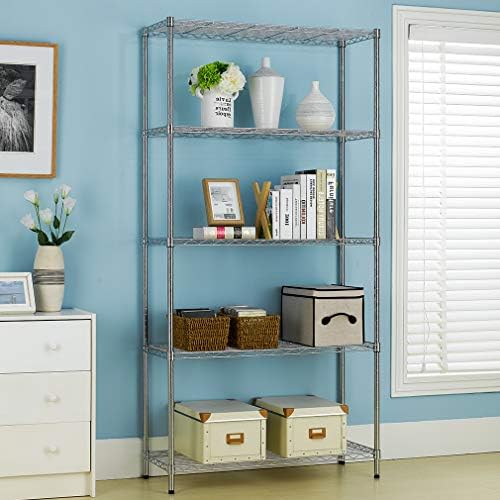 PayLessHere | 5-Tier Wire Shelf | 36"x14"x72" | Black