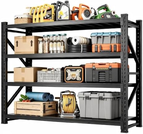 Heavy‑Duty Metal Garage Shelving Unit, 3000 LBS Total Load Capacity