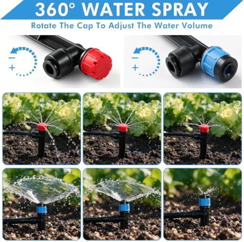 Drip Irrigation System, 106FT Quick Connect Garden Watering