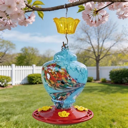 3oz Plastic Ant Moat for Hummingbird Feeder, 2-Pack Yellow Insect Guards