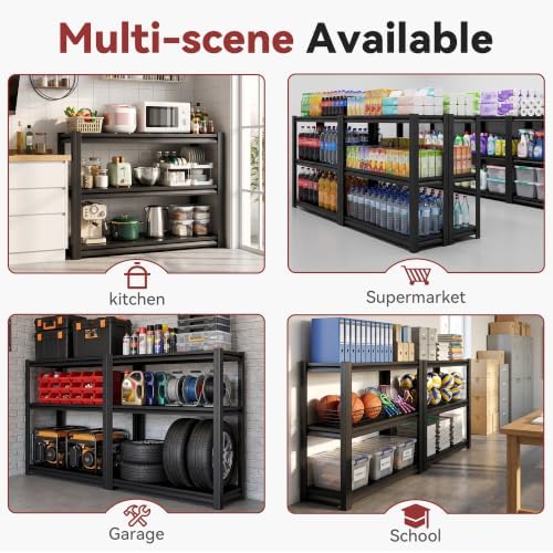 SAWJEC 39" H x 48" W x 18" D Heavy Duty Garage Storage Shelves