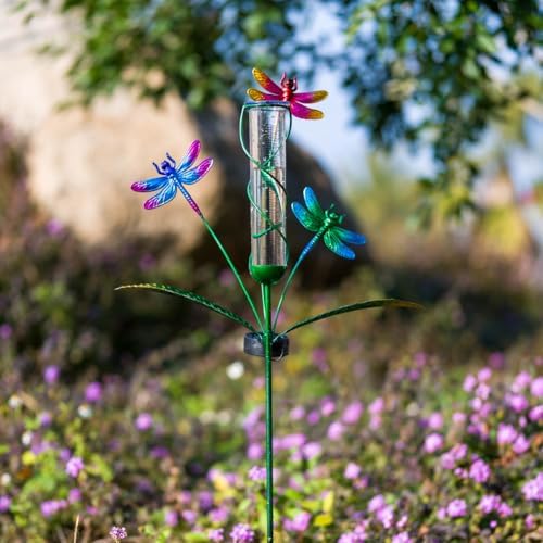Stargarden Rain Gauge Outdoor, Dragonfly Solar Rain Gauge