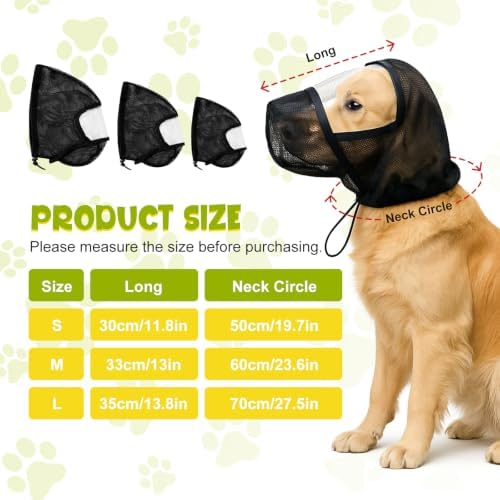 Foxtail Mask for Dogs, Breathable Mesh Foxtail Protection for Dog