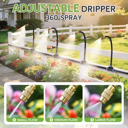 HIRALIY 100FT Misting Irrigation Kit