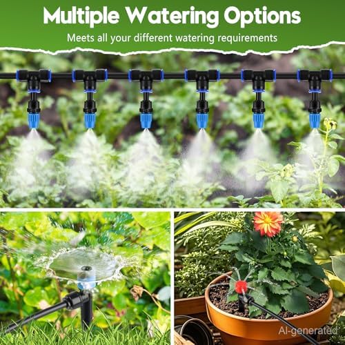 240FT Drip Irrigation System Kit, Automatic Garden Watering System