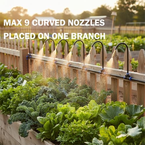 Automatic Garden Irrigation System 100ft with 18 Adjustable Copper Nozzles