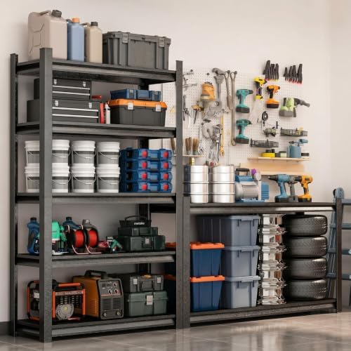 Garage Shelving, Heavy Duty Adjustable Boltless Metal Storage Shelves