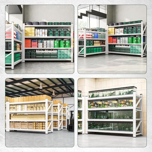 Letaya 4000LBS Storage Shelves Heavy Duty,60" W Garage Shelving Units, 4 Tier Adjustable Utility Rack Shelf,Large Metal Industrial Shelves,for Shop,Warehouse,Basement (60" W x 24" D x 70" H)