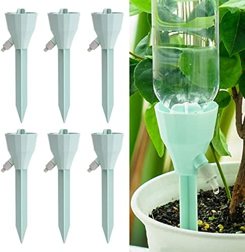 New Upgraded Plant Self Watering Spikes,Adjustable Plant Watering Devices with Slow Release Control Switch Water Dripper,Watering Planter Insert,Automatic Plant Waterer for Vacations (6)