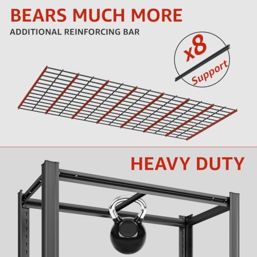 5-Tier Heavy Duty Garage Shelving, 5,000 lbs Capacity Adjustable Metal Storage Shelving Unit for Garage, Basement, Warehouse & Workshop, 55" W x 24" D x 84" H