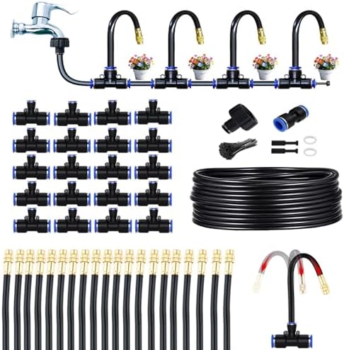 65FT 360° Adjustable Drip Irrigation System for Garden