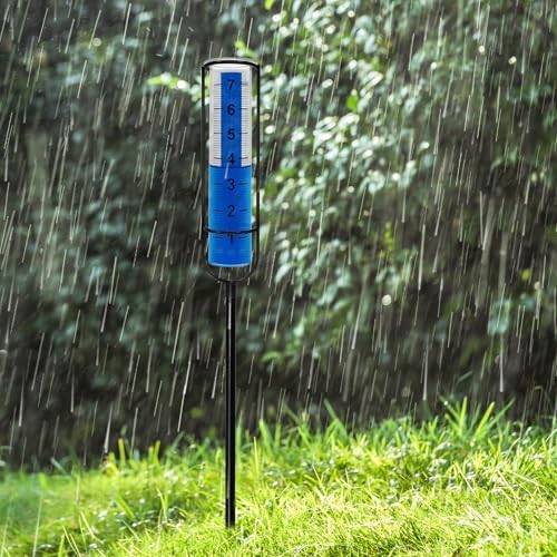 Rain Gauge Outdoor for Yard, Plastic Rain Water Guage with Floating Duck