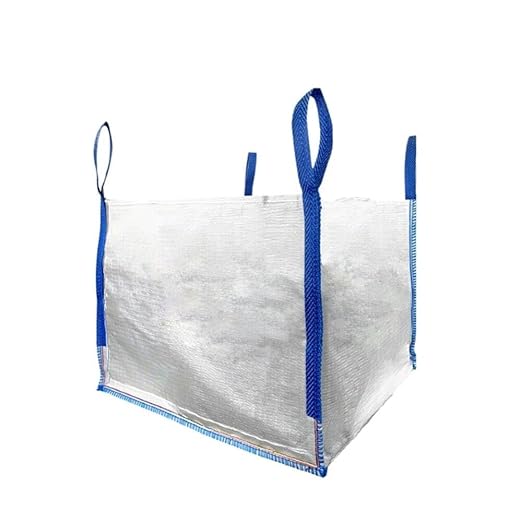 DURASACK Heavy Duty Builder's Bulk Bags 100-Gallon White Woven Polypropylene Contractor Trash Bags for Demo and Construction, Holds up to 2200 lbs, Pack of 10