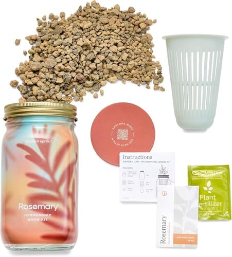 Modern Sprout Mason Garden Jar-Self-Watering Kit - Lavender+Rosemary