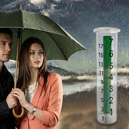 JOYBEE 7" Capacity Antifreeze Plastic Rain Gauge Replacement Tube for Outdoors Yard Garden(2 pcs Green)