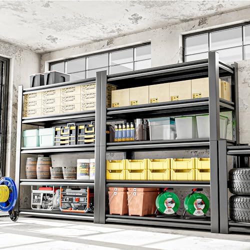 OLLRRACT 5-Tier Garage Shelving, Metal Storage Shelves, Utility Shelf