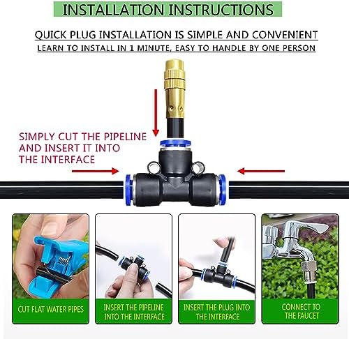 65FT 360° Adjustable Drip Irrigation System for Garden