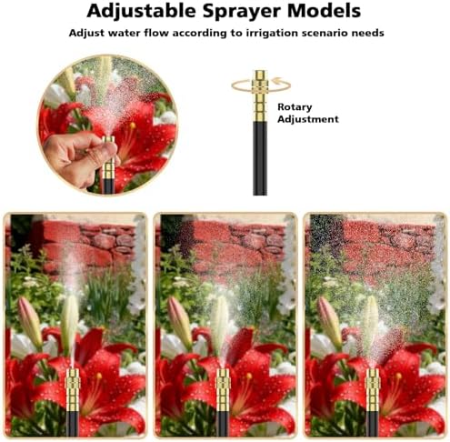 Drip Irrigation System 2 Ports - 360°Adjustable Garden Watering System