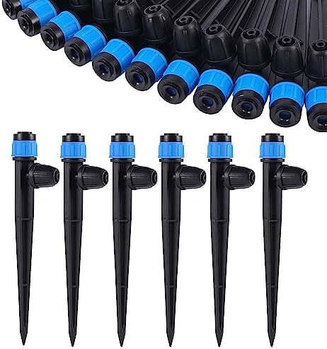 50 Pcs 360° Adjustable Drip Irrigation Spray Emitters