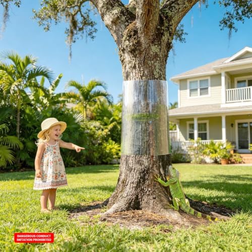 Tree Trunk Protector, 48"x16" PVC Tree Guard for Iguana Deterrent