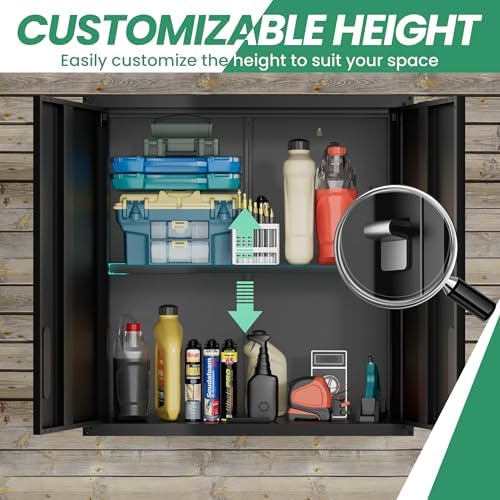 Garage Cabinet System | Heavy Duty Steel All-in-One Modular Garage Cabinet Set for Ultimate Workshop Organization | Easy Assembly Garage Storage Cabinets & Tool Bench