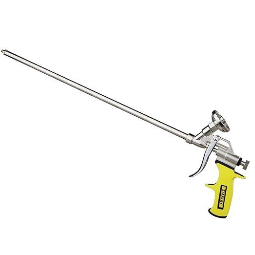 Stanley PRO-FG24 Foam Gun – High Precision Professional Grade 24" Applicator with Teflon Coated Basket, Metal Body & Extension Nozzles | For Expanding Insulation Foam | 1 Pack, 24 In