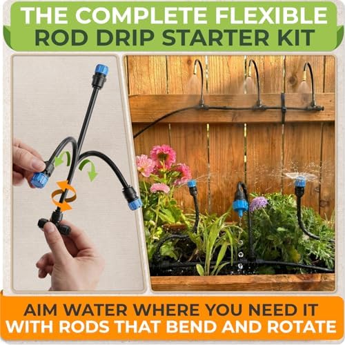 CARPATHEN Drip Irrigation System Kit with Atomizing Copper Nozzles, 50 feet