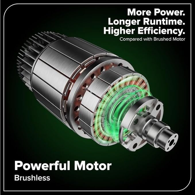Greenworks 24V Brushless 10PC Power Tool Combo, Drill+Impact Driver+Circular Saw+Recip Saw+Jig Saw+Sander+Light+Multi-Tool+Nailer+Grinder (2) 4.0Ah+2.0Ah Batteries (24,000mAh Power Bank) USB-C Charger