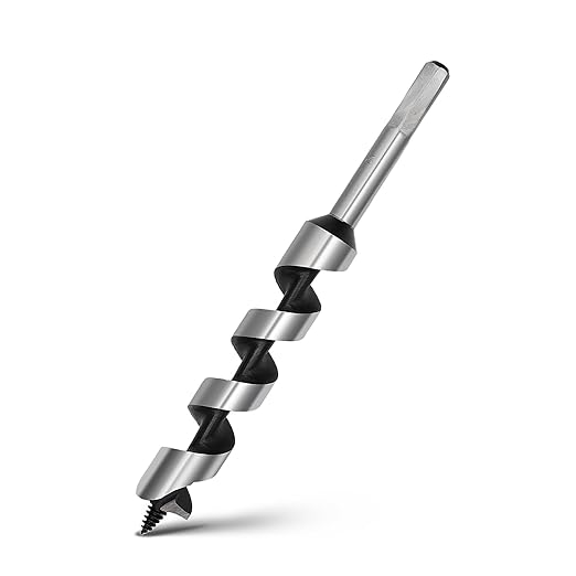 0.98 x 9 inch Auger Drill Bit for Wood,25mmx230mm Hex Shank Ship Auger Bit for Soft Wood, Hard Wood, Plastic, Composite Materials and DIY Projects